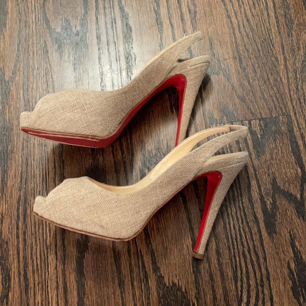 Christian Louboutin Sling-Back Platform EU 39 US 9 - Picture 4 of 7
